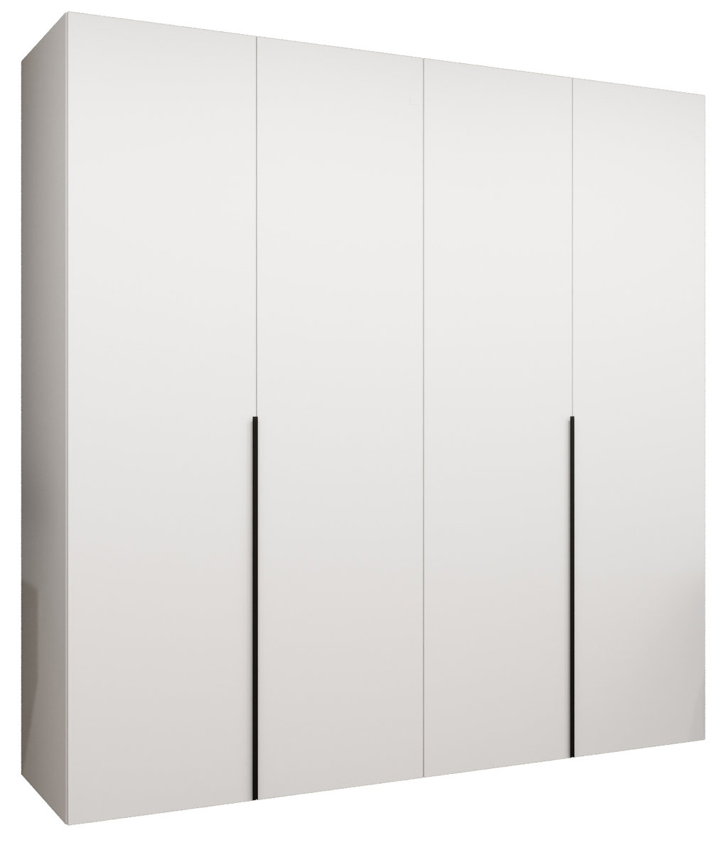 Szafa uchylna otwierana ALICANTE 1 200 wys. 202 cm Biały + u. Czarny