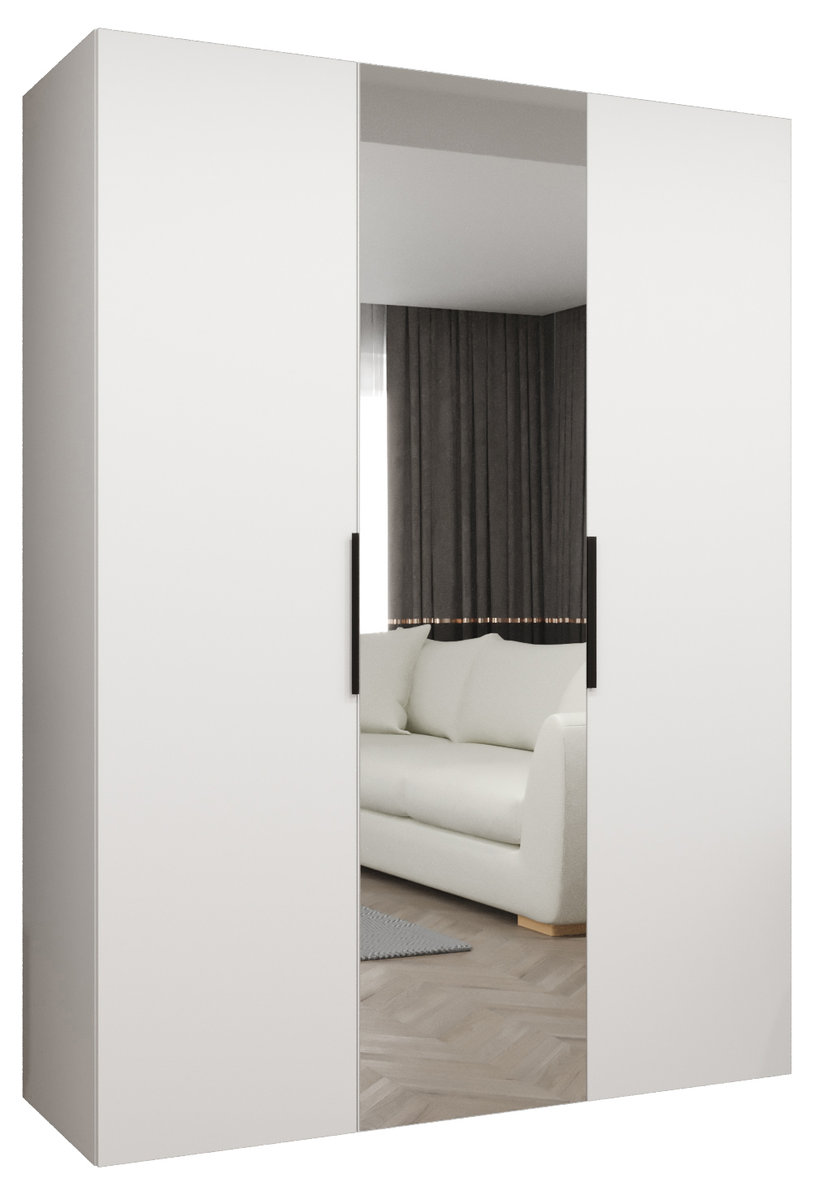 Szafa uchylna otwierana MARBELLA 2 150 wys. 202 cm Biały + u. Czarny