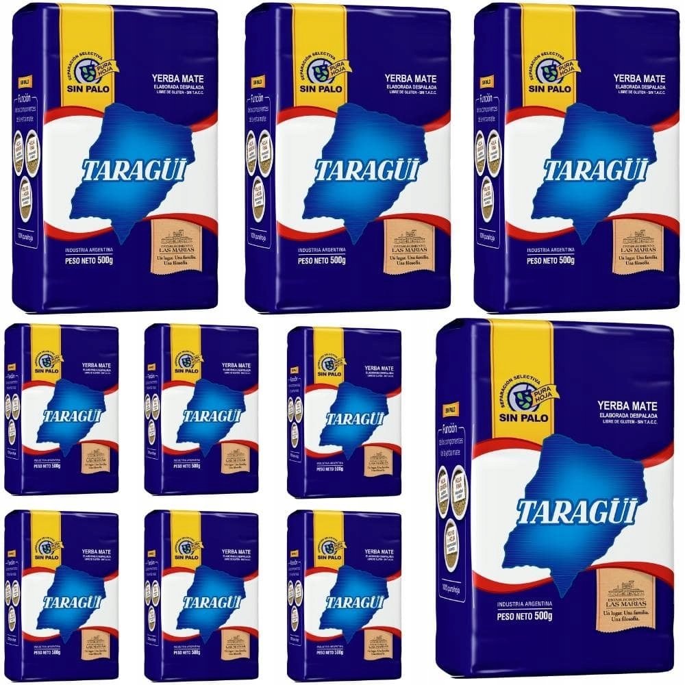 Zestaw Taragui Sin Palo Despalada 5kg Yerba Mate