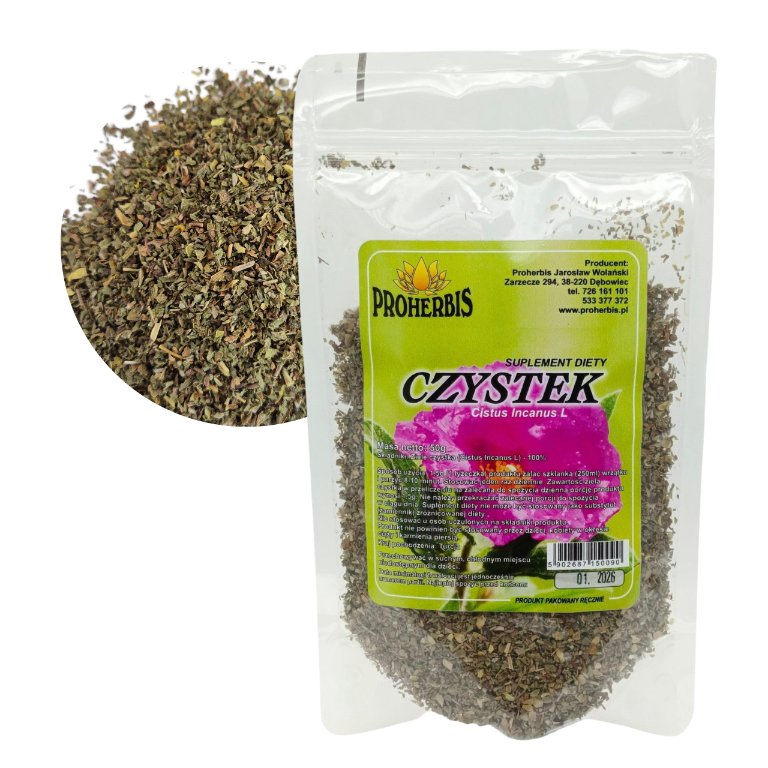 Czystek turecki 100% ziele 50 g naturalna herbata na odporność i detoks