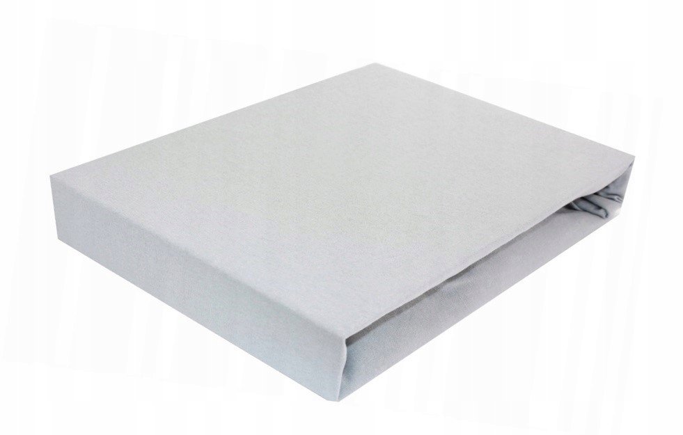 Szare prześcieradło JERSEY z gumką 100x200 cm POLSKI PRODUCENT