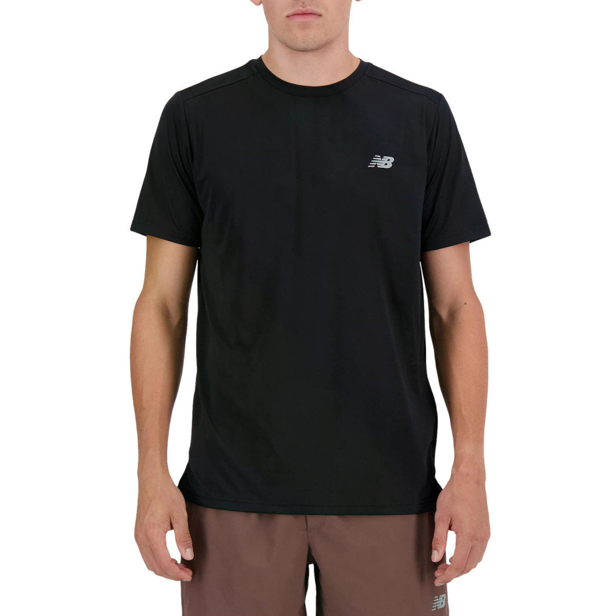 Koszulka męska NB MT41222BK S/S NEW BALANCE RUN T-SHIR BK Czarna