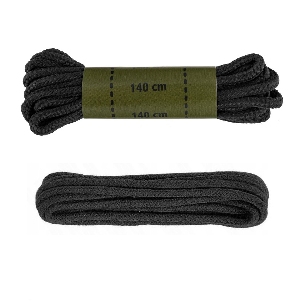 Mil-Tec Sznurówki 140cm Poliestrowe Czarne