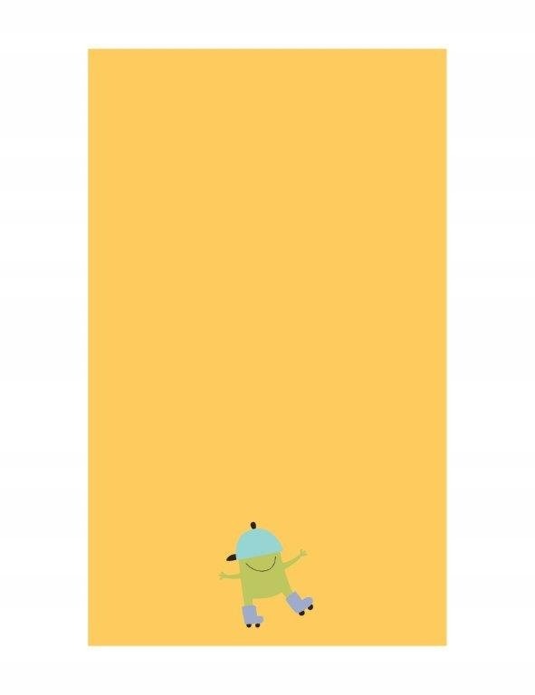 Żółty ręczniczek dla dzieci 30x50cm do twarzy i dłoni z motywem stworka