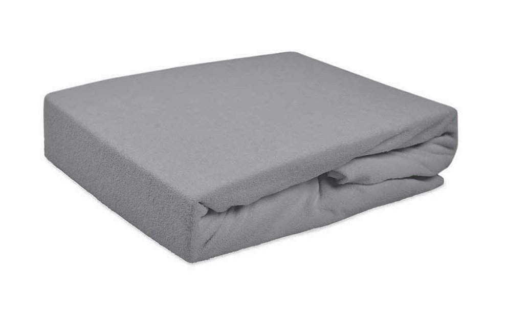 Ciemnoszare / grafitowe prześcieradło FROTTE z gumką 100x200 POLSKI PRODUC.