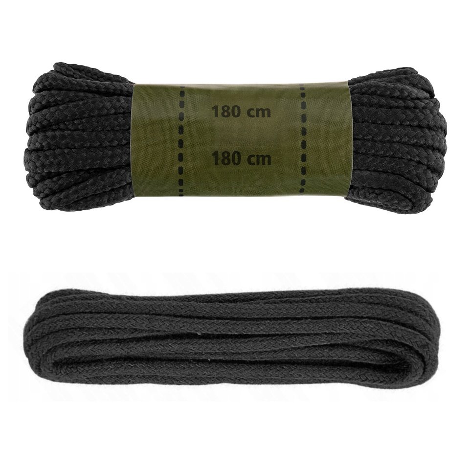 Mil-Tec Sznurówki 180cm Poliestrowe Czarne