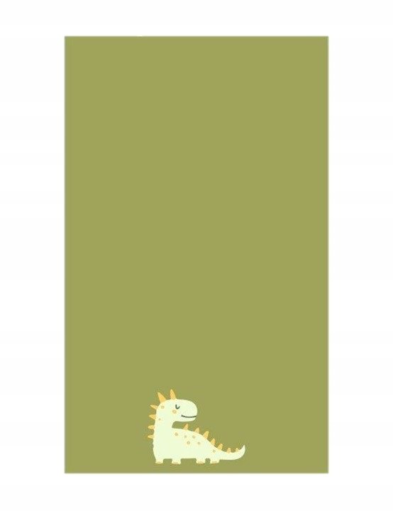 Zielony ręczniczek dla dzieci 30x50cm do twarzy i dłoni z motywem dinozaura