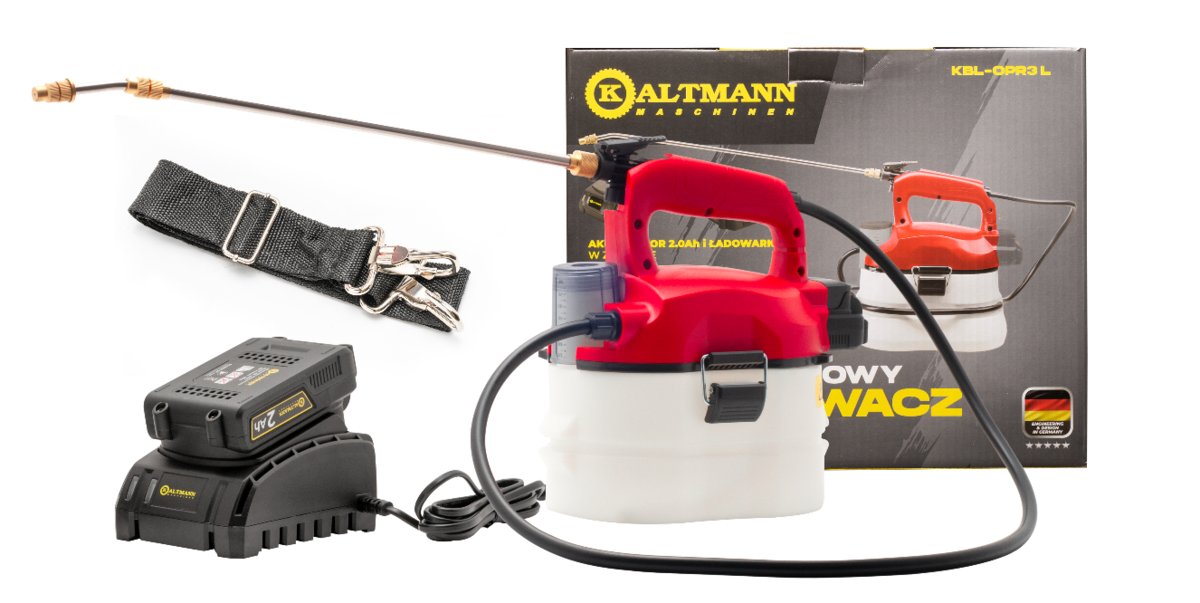 Opryskiwacz Akumulatorowy 20V Kaltmann 3L + akumulator 2,0Ah + ładowarka ZESTAW