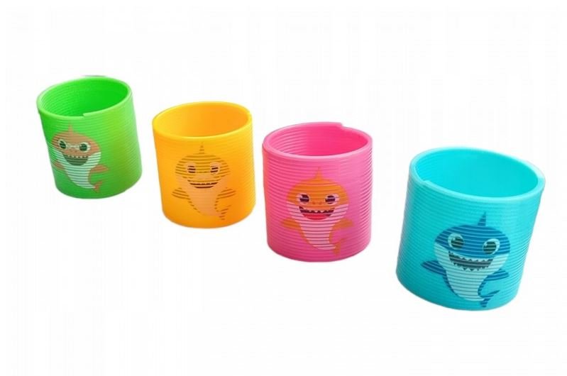 SPRĘŻYNKA MAGICZNA KOLOROWA TĘCZOWA REKIN BABY SHARK