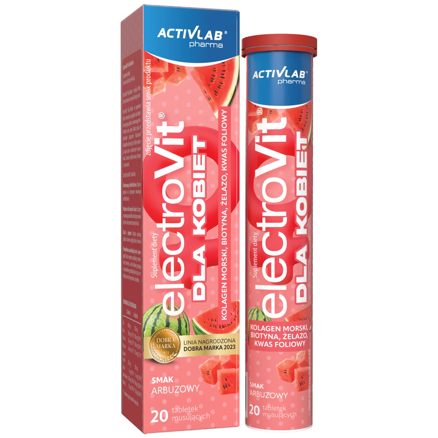 Activlab ElectroVit dla kobiet, smak arbuzowy, 20 tabletek musujących