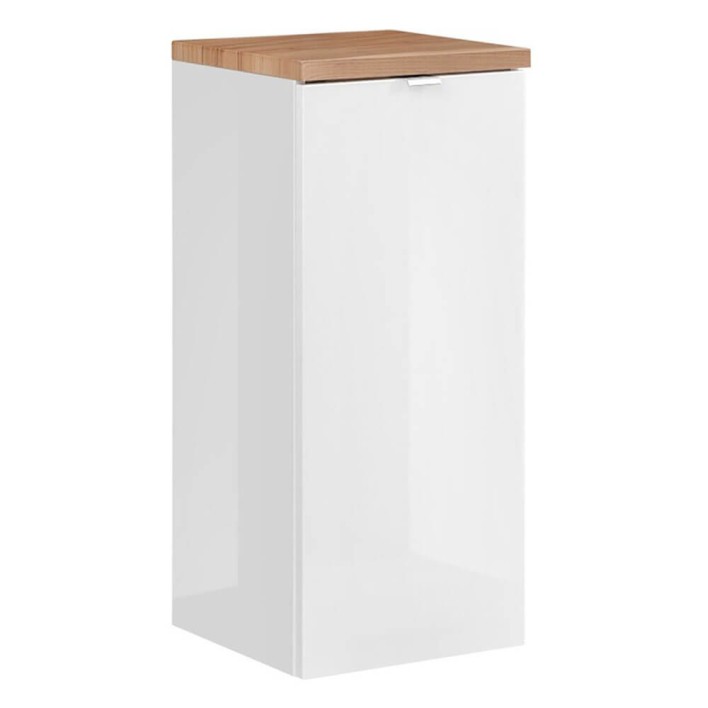 Szafka dolna 35cm 1 Drzwi Kolekcja Capri White Biały Połysk, Dąb Złoty Craft
