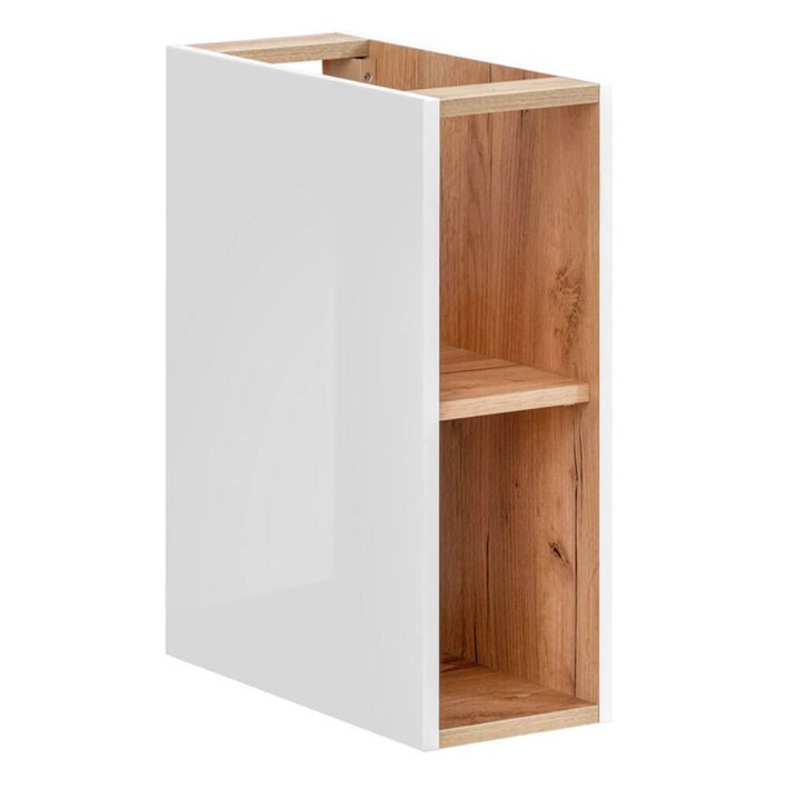 Szafka pod blat 20cm Kolekcja Capri White Biały Połysk, Dąb Złoty Craft