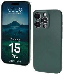Bizon Etui Case Łupka do iPhone 15 Pro, zielone