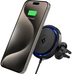 Spigen Uchwyt samochodowy OneTap Pro 3 CryoMax ITS12WC AirVent Clip Qi do MagSafe na kratkę nawiewu, czarny