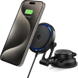 Spigen Uchwyt samochodowy OneTap Pro 3 CryoMax ITS35WC DashBoard Qi do MagSafe na kokpit / szybę, czarny