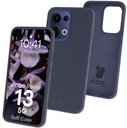 Bizon Silikonowe etui Soft Case do Oppo Reno13, ciemnoniebieskie