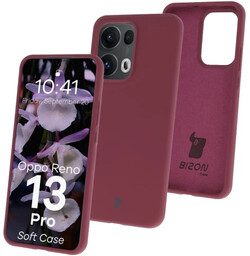 Bizon Silikonowe etui Soft Case do Oppo Reno13 Pro, ciemnofioletowe