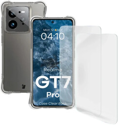 Bizon Elastyczne etui + 2x folia na ekran Case Clear Pack do Realme GT 7 Pro