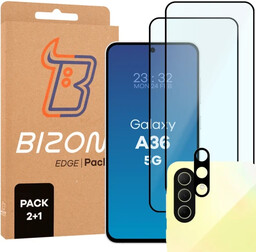 Bizon 2x Szkło + szybka na aparat Edge 2 Pack do Galaxy A36 5G