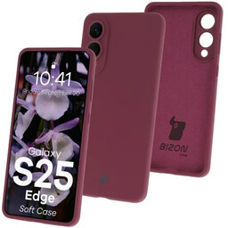 Bizon Silikonowe etui Soft Case do Galaxy S25 Edge, ciemnofioletowe