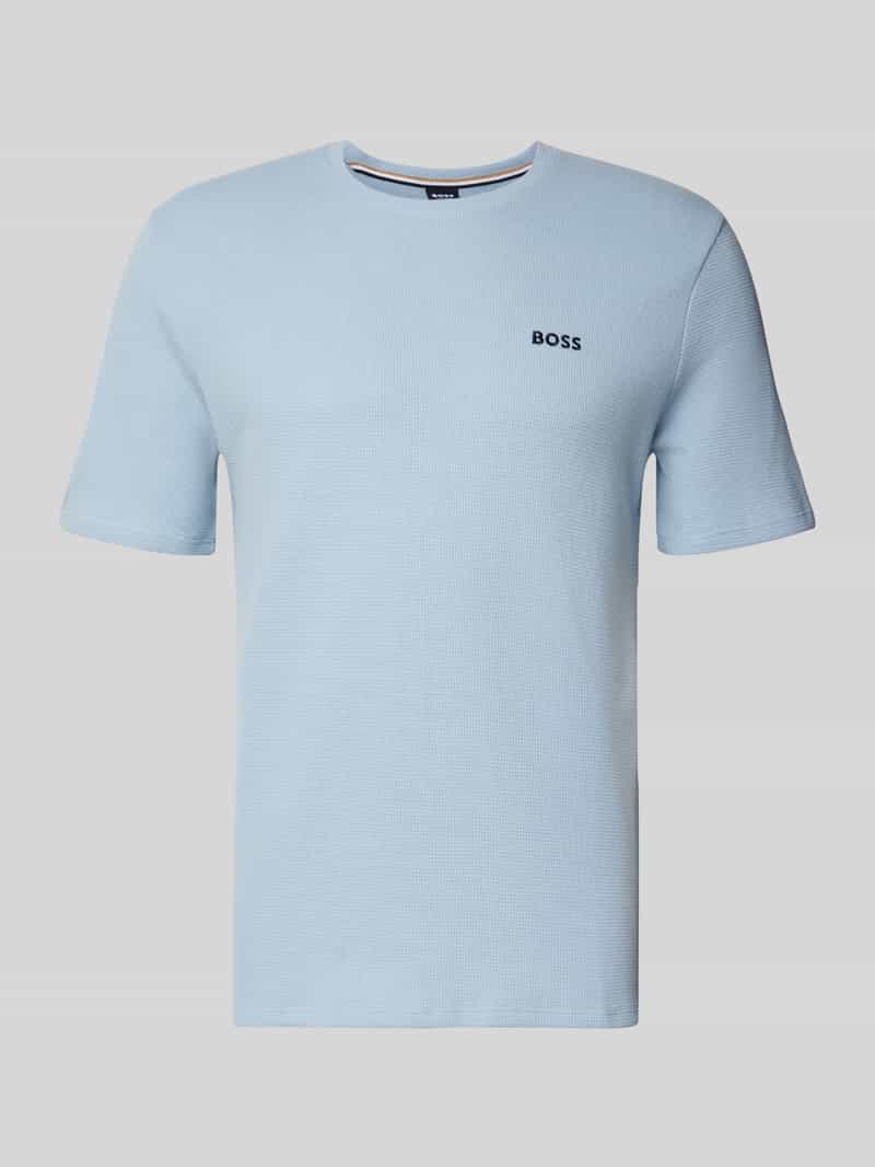 T-shirt o kroju regular fit z fakturą wafla
