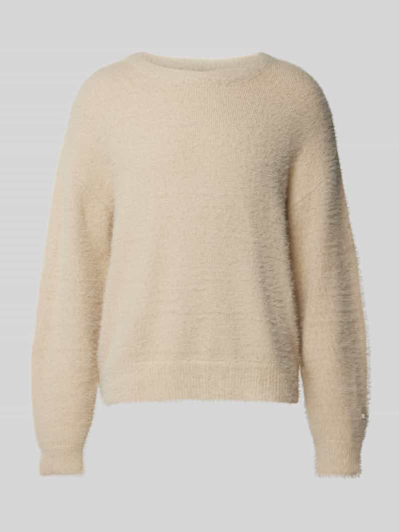 Sweter z dzianiny z naszywką z logo model ‘Waton’