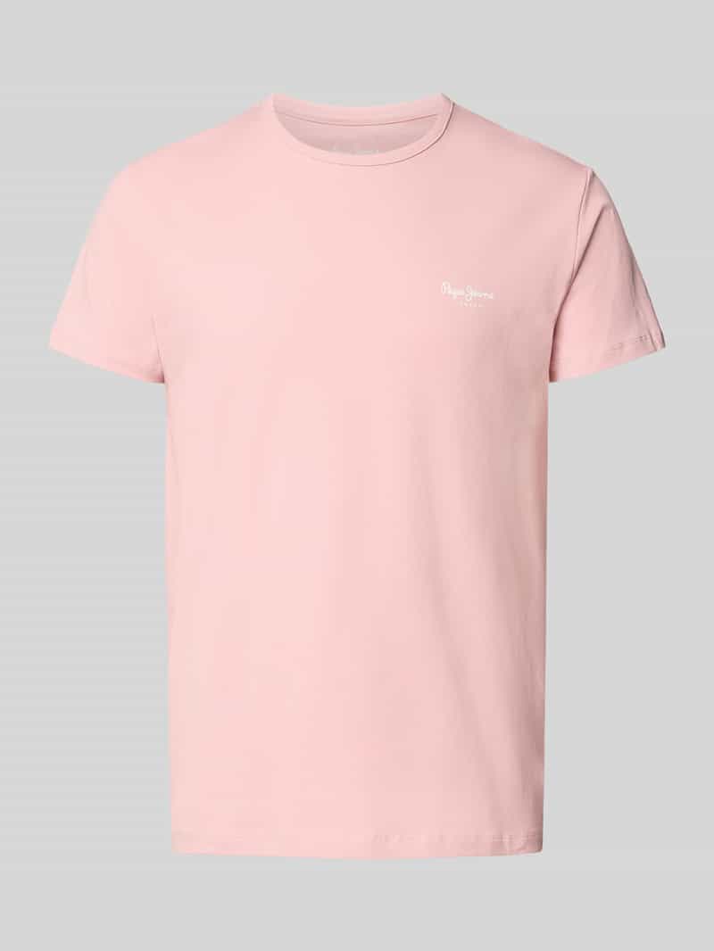 T-shirt o kroju slim fit z mieszanki bawełny