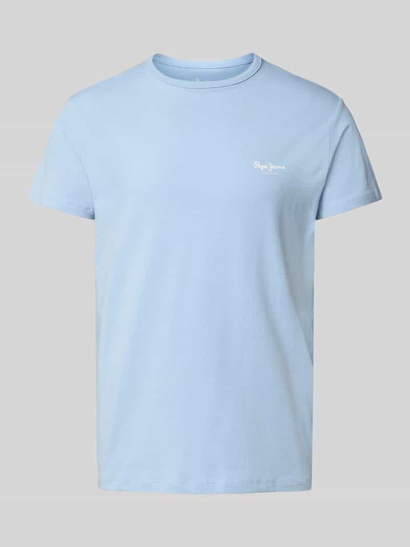 T-shirt o kroju slim fit z mieszanki bawełny