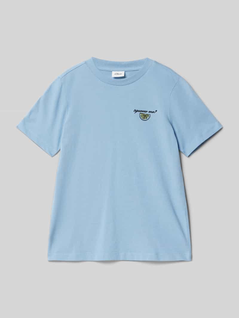 T-shirt o kroju regular fit z czystej bawełny