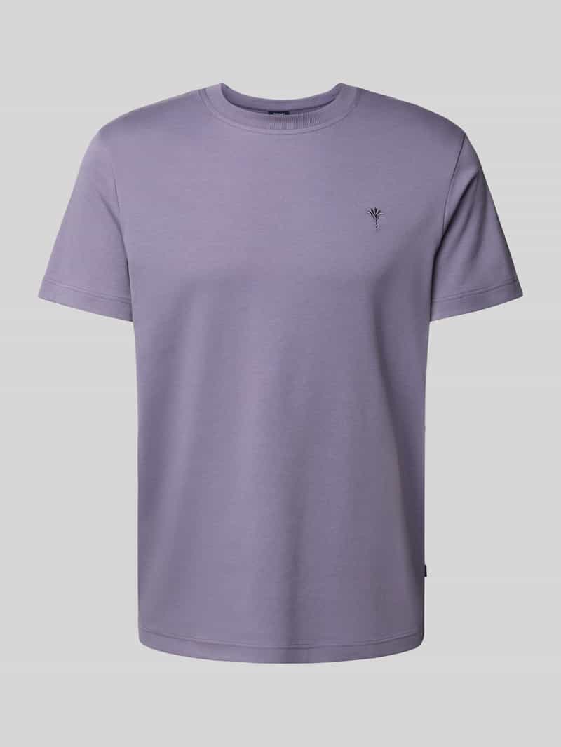 T-shirt z okrągłym dekoltem i haftem