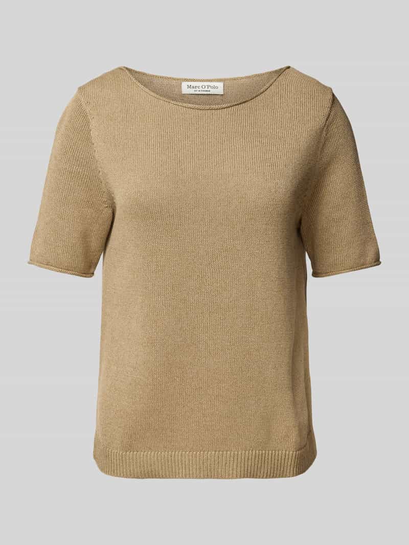 Sweter z dzianiny o kroju regular fit z mieszanki bawełny i lnu