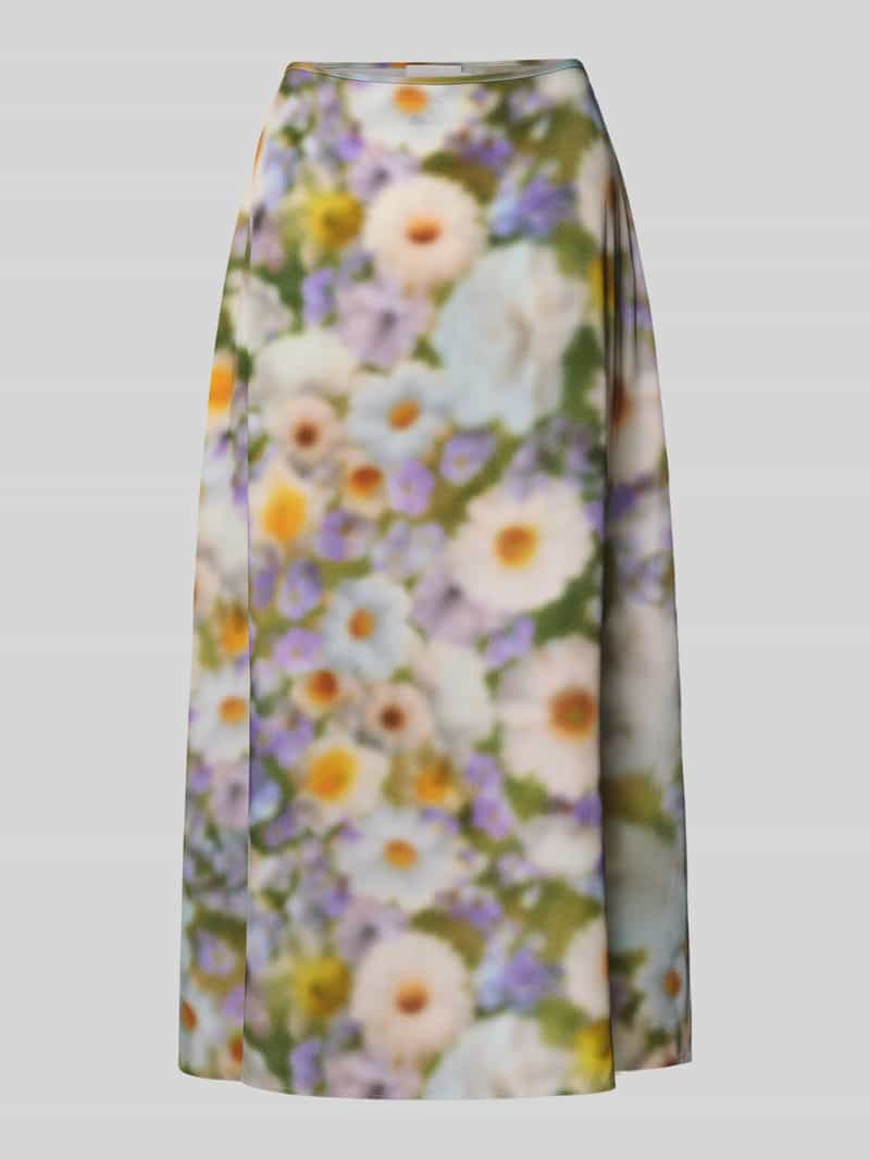 Spódnica midi rozkloszowana z mieszanki lyocellu i wiskozy