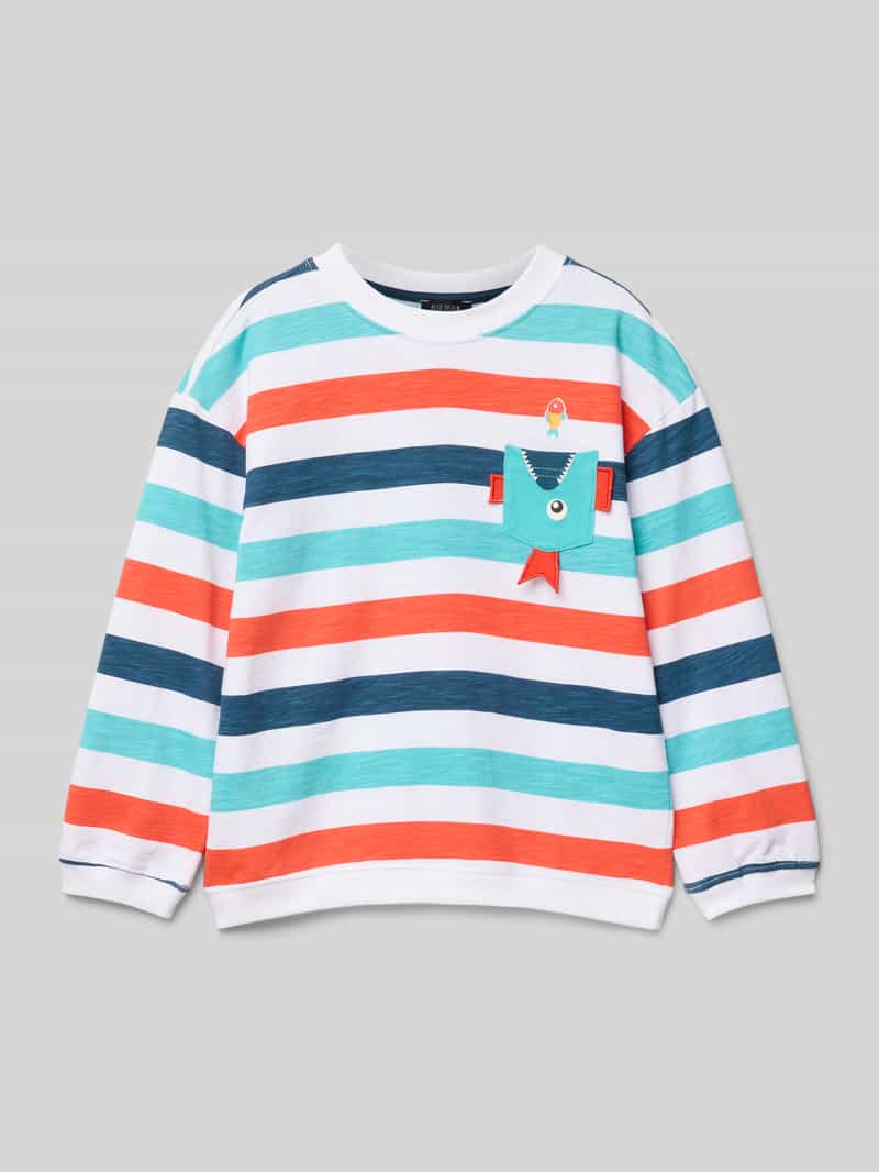 Bluza z prążkowanymi wykończeniami