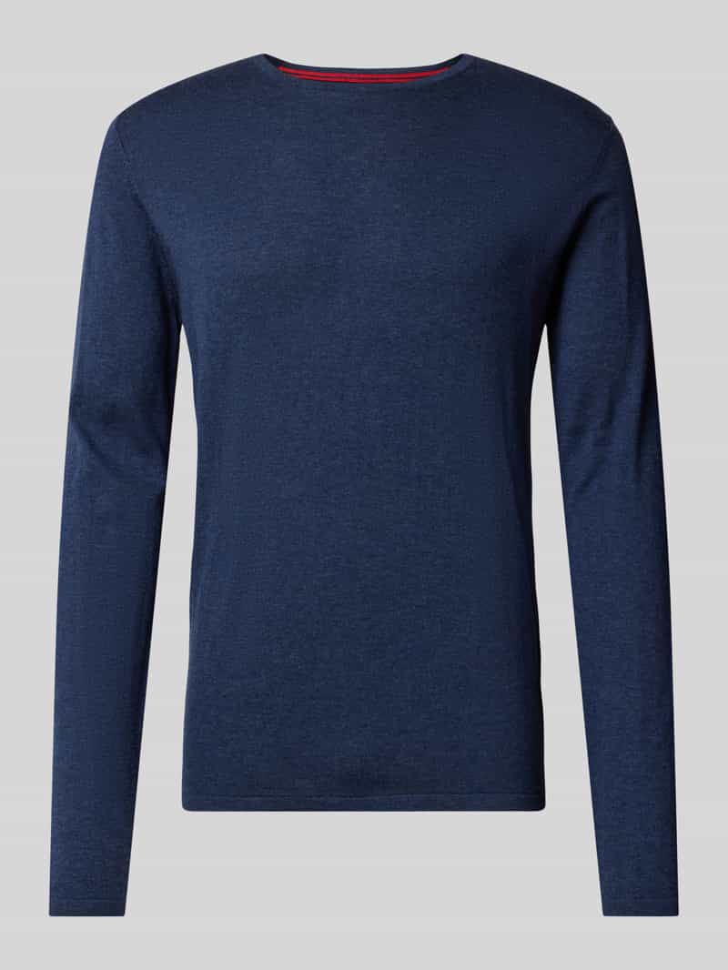 Sweter z dzianiny z okrągłym dekoltem