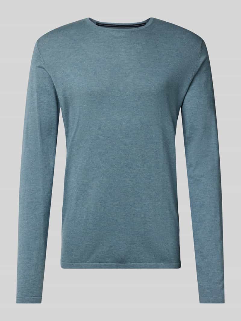 Sweter z dzianiny z okrągłym dekoltem