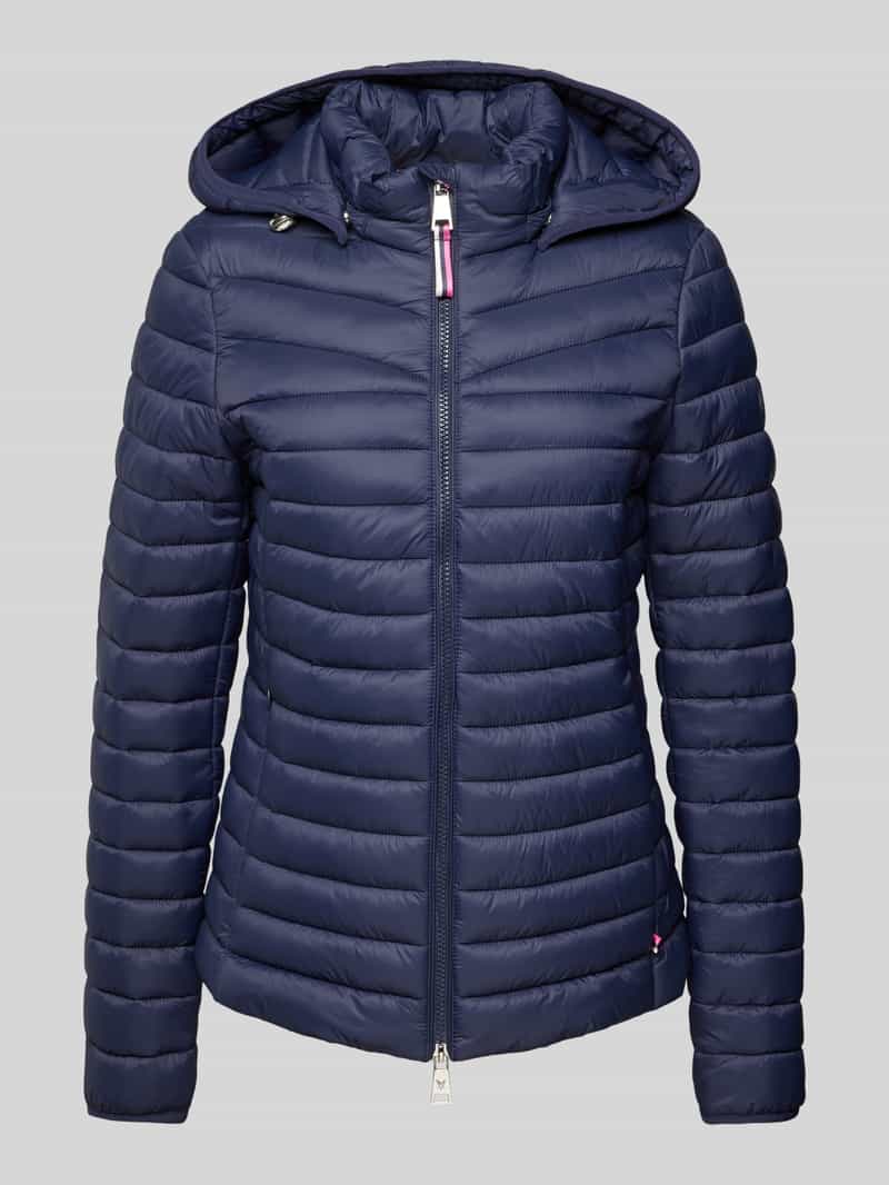 Kurtka pikowana z błyskawicznym zamkiem dwustronnym