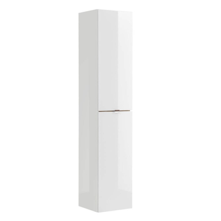 Szafka wysoka 2 drzwi Kolekcja Capri White Biały Połysk, Dąb Złoty Craft