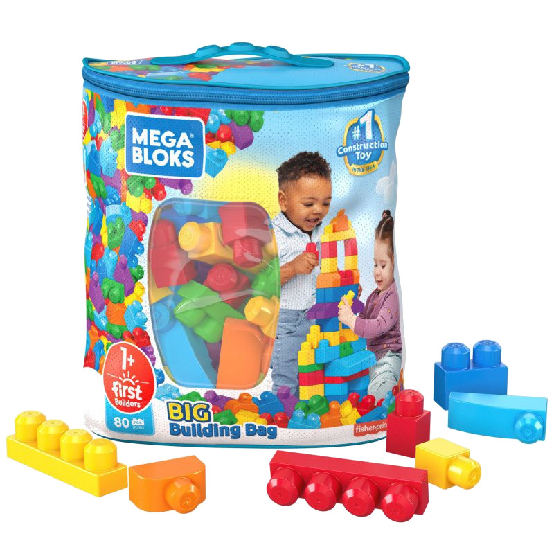 Fisher Price Mega Bloks Klocki 80 elementów Torba First Builders Cyp72 - klocki