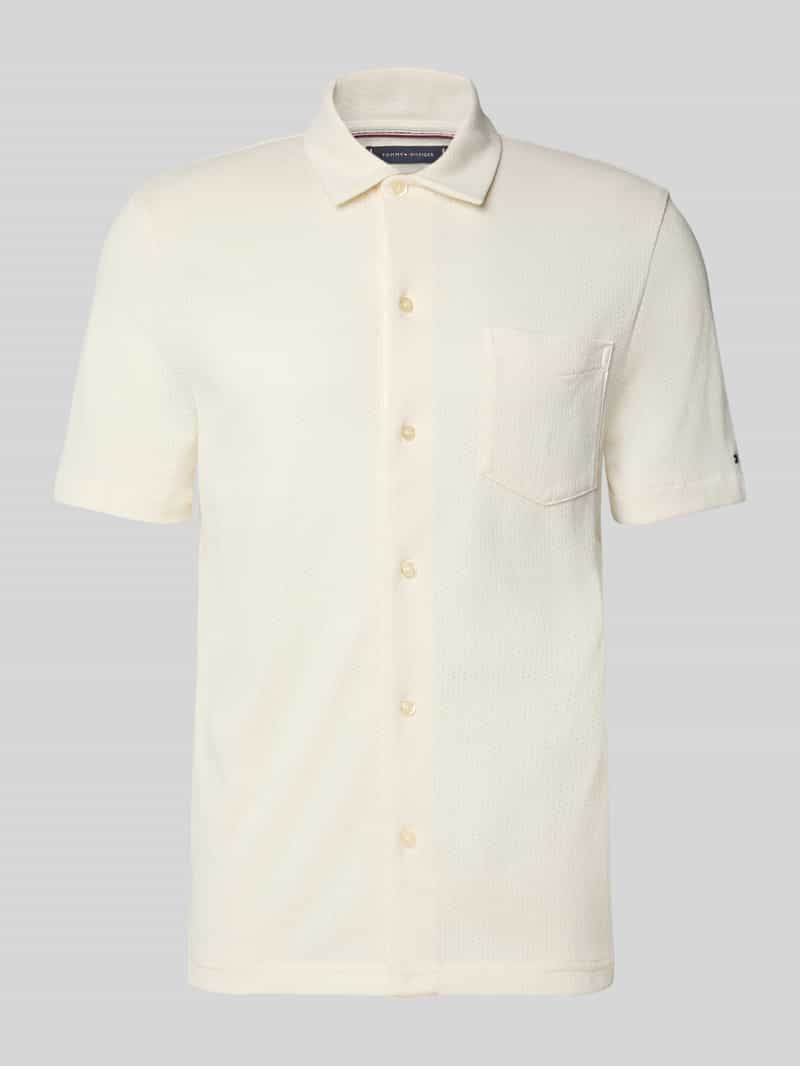 Koszula casualowa o kroju regular fit z fakturą siateczki