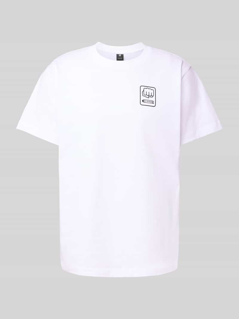T-shirt o luźnym kroju z nadrukiem z logo