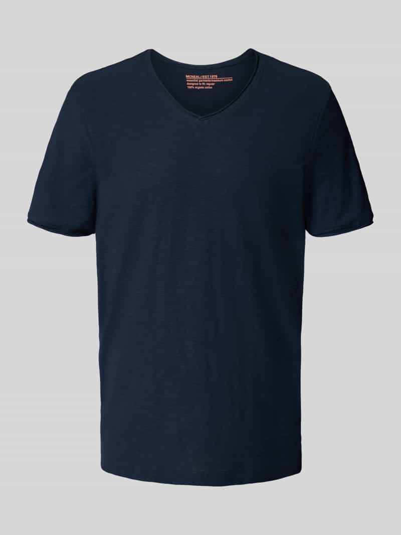 T-shirt z dekoltem w serek