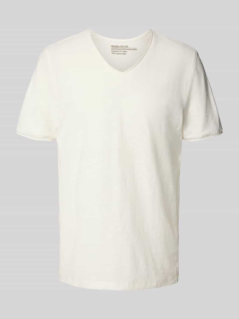 T-shirt z dekoltem w serek