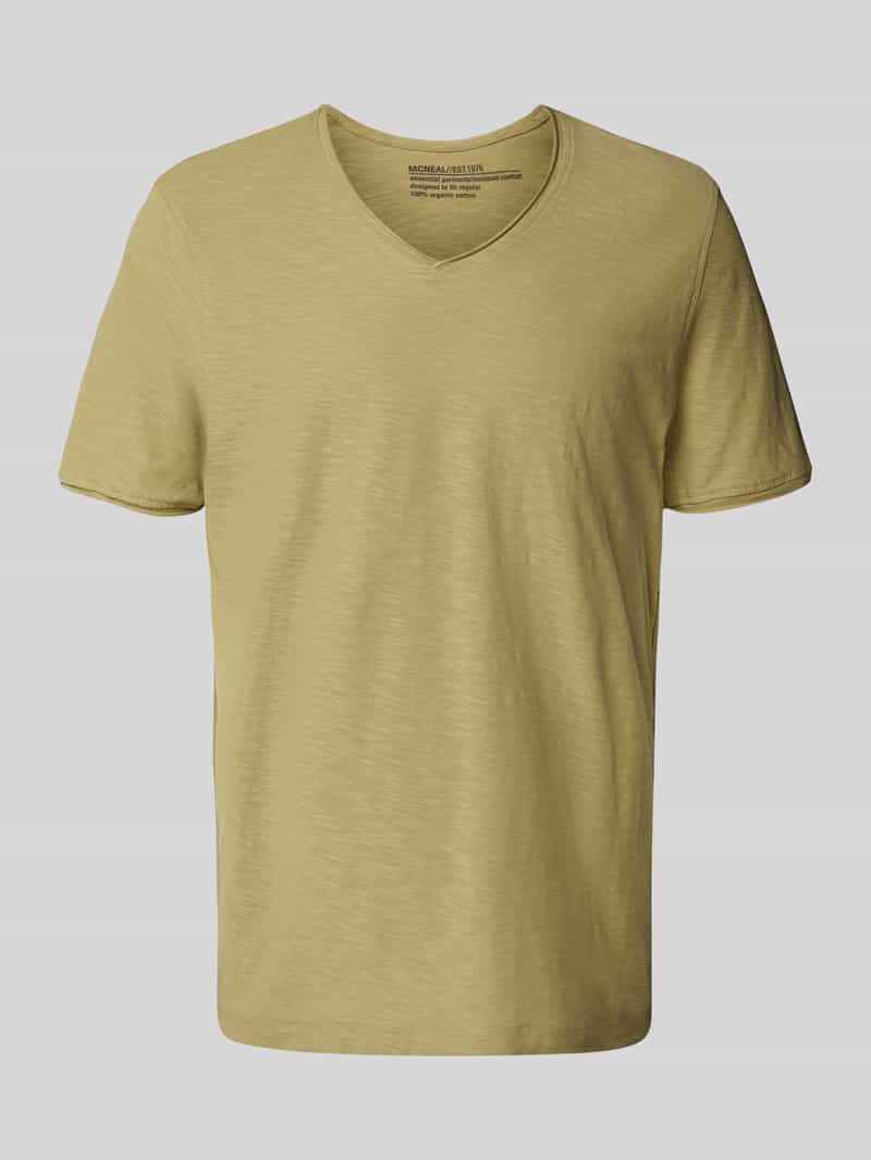 T-shirt z dekoltem w serek