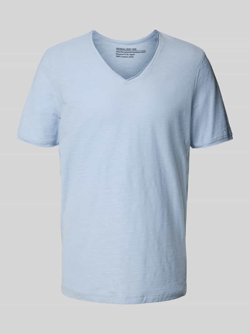 T-shirt z dekoltem w serek