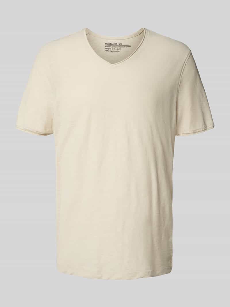 T-shirt z dekoltem w serek