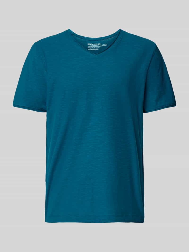 T-shirt z dekoltem w serek
