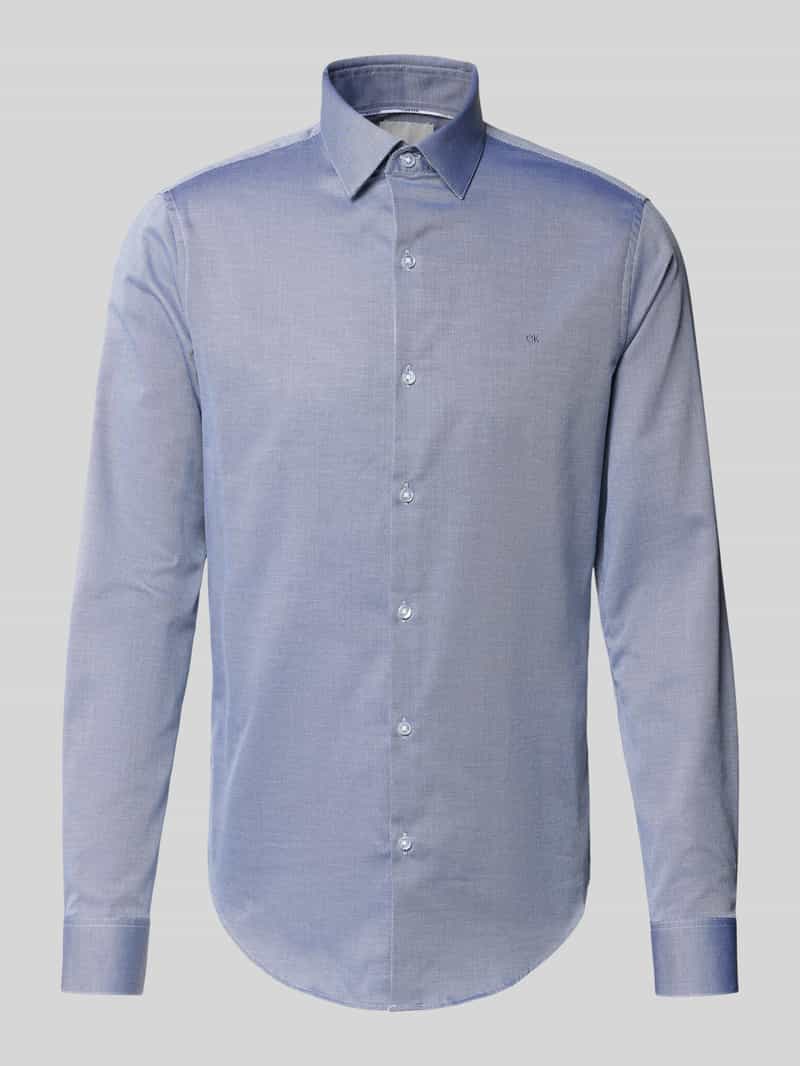 Koszula biznesowa o kroju slim fit z wyhaftowanym logo model ‘Harrison’