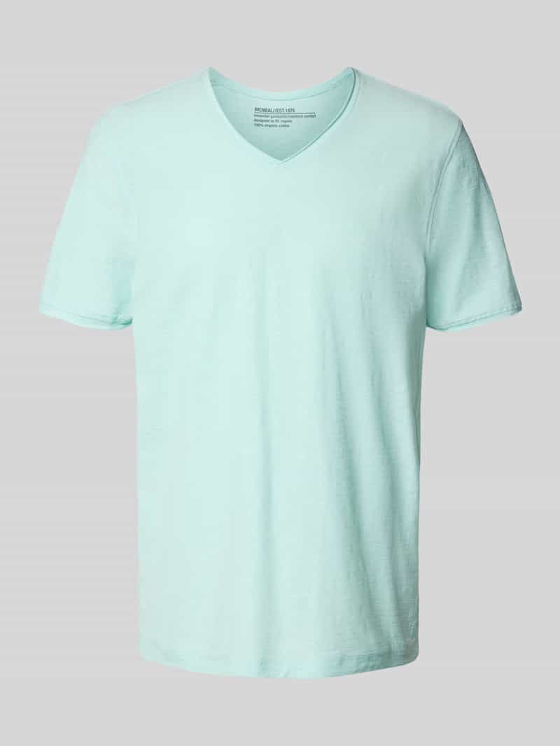 T-shirt z dekoltem w serek