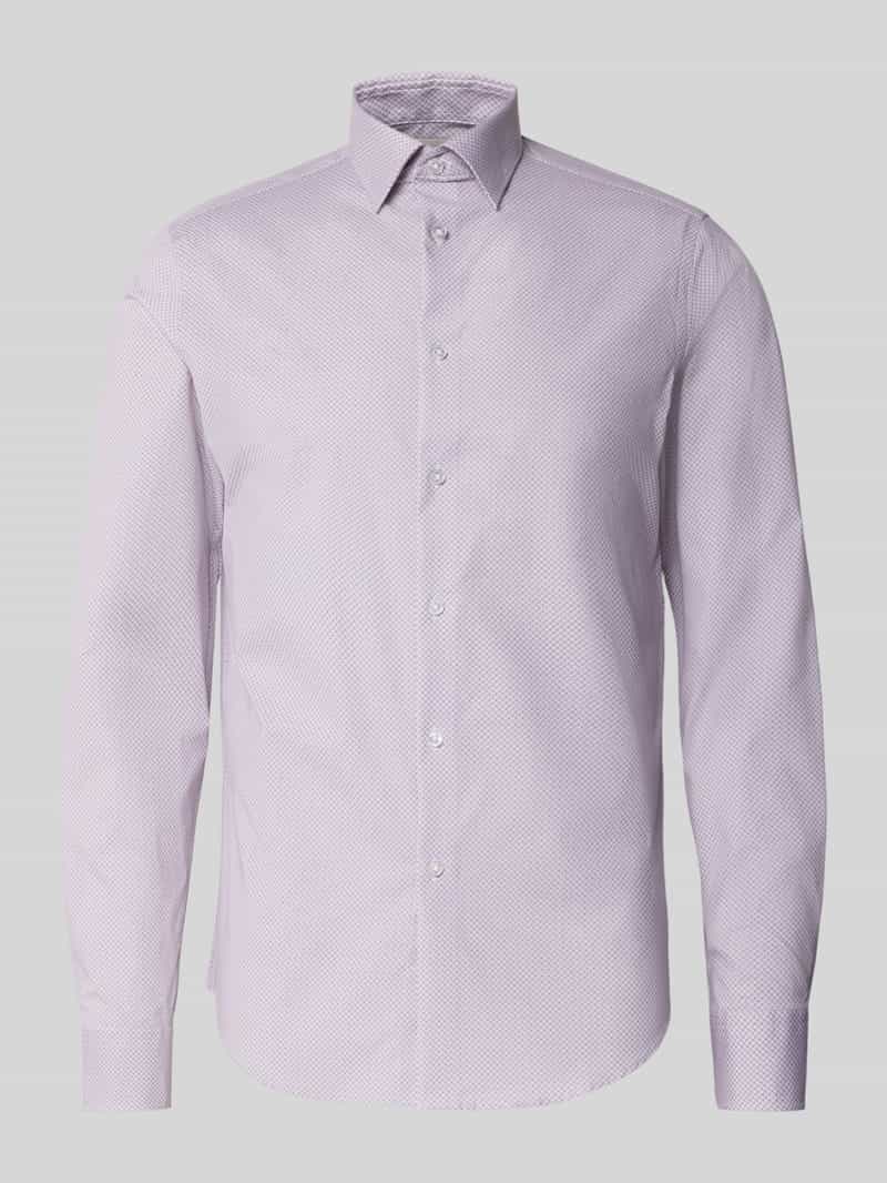 Koszula biznesowa o kroju slim fit z kołnierzykiem typu kent