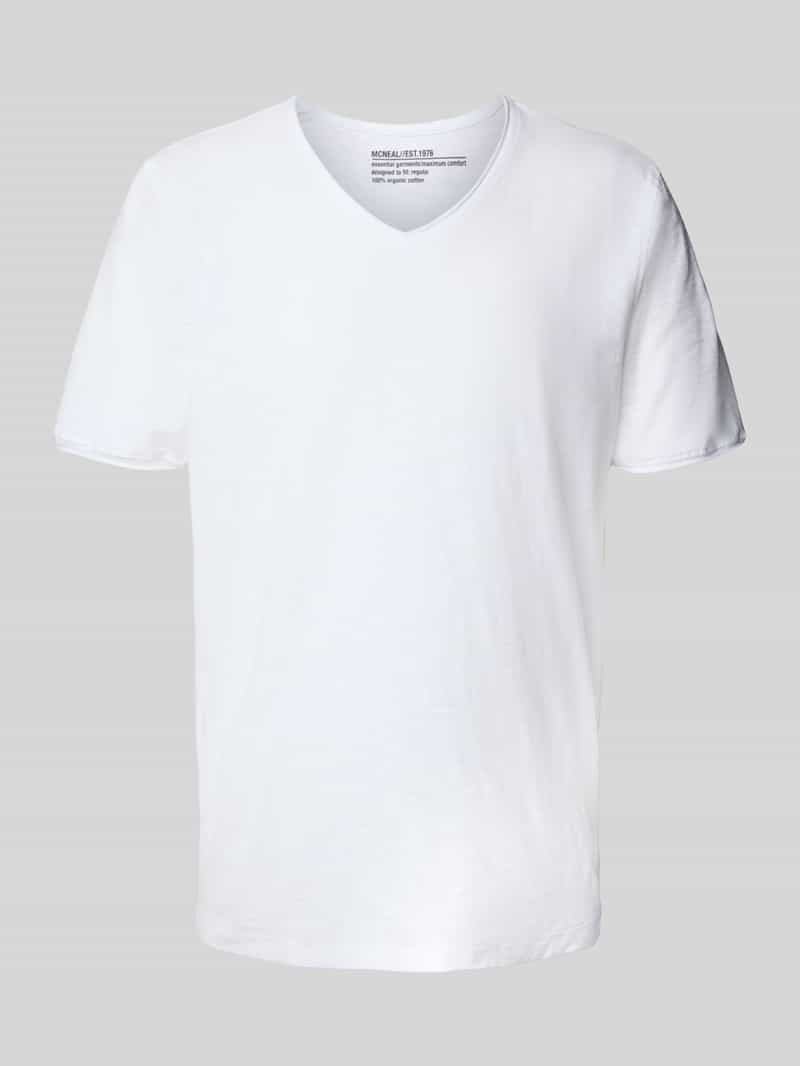 T-shirt z dekoltem w serek